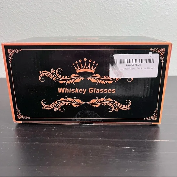 MCM Amber Twisted Whiskey Glasses - Set of 2 - Spiral Lowball Rocks Glass in Box - Picture 8 of 14